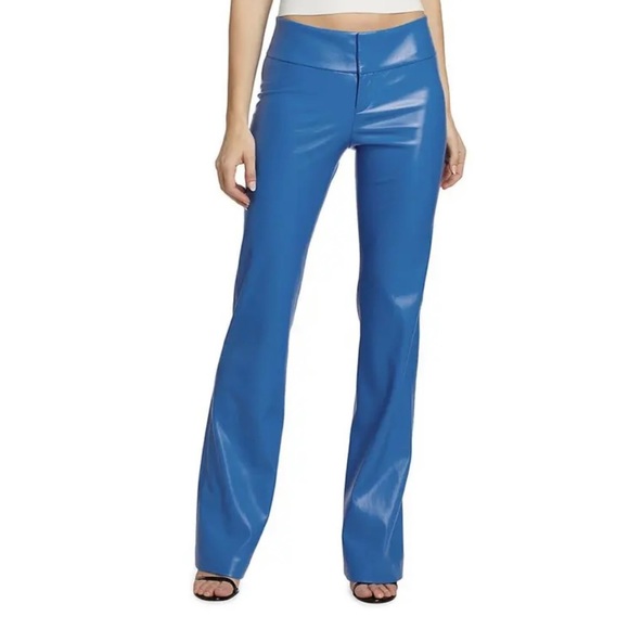 Alice + Olivia Pants & Jumpsuits Alice Olivia Blue Faux Leather